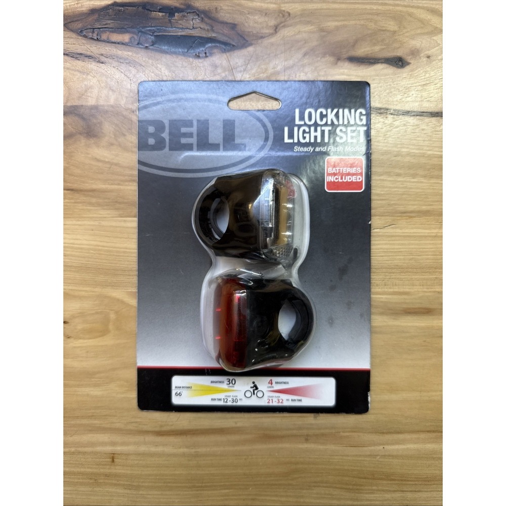 Bell Bike Light Set Radian 450 Bicycle Locking Headlight Tail Light Red & White